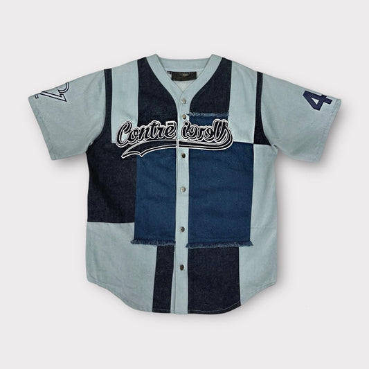 Base Ball denim patches jacket